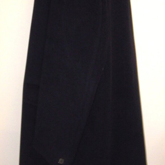 Vintage Navy Blue Heavy Thick Lambs Wool Over Car Coat Hudson's Dupuis 1950s MED - Picture 3 of 12